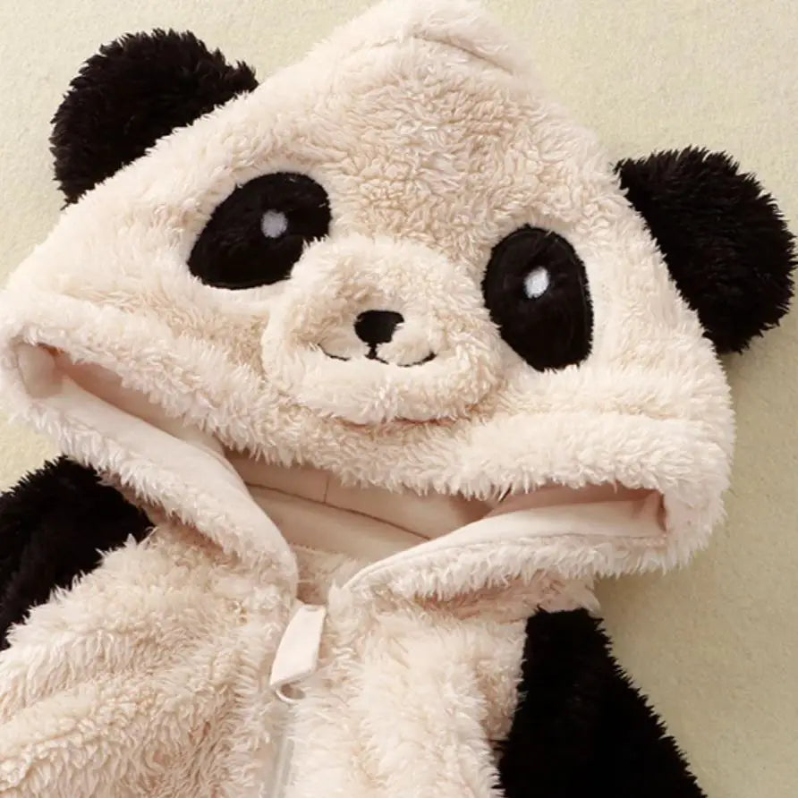 Winter Baby Clothes Cute Cartoon Bear Baby Rompers Pajamas Infant Boy Girls Animal Costume Zipper Jumpsuit 0-24 Months
