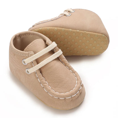 Classic Casual  Baby Shoes for Boys 0-1 Year Old Lace-Up Spring Autumn Soft Sole Comfortable Casual Walking Shoes