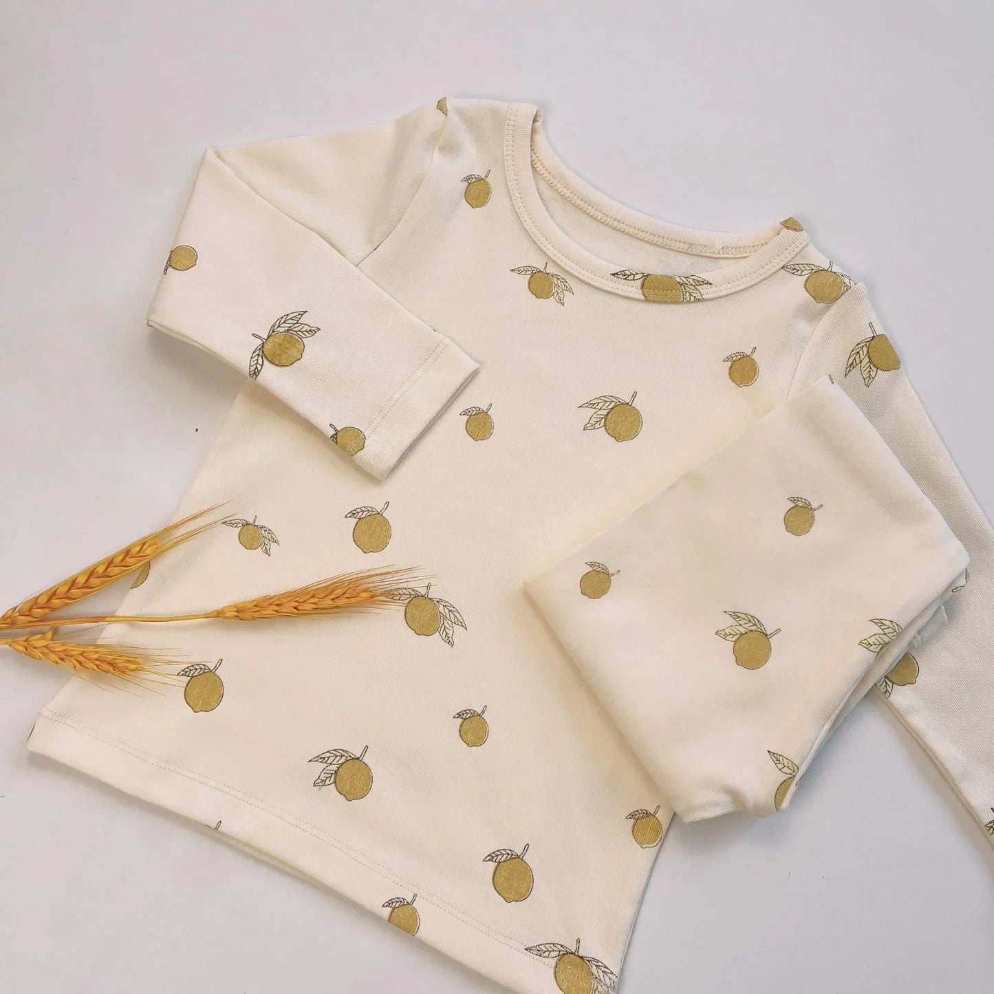 Baby Pajamas Casual Home Clothes Children's Clothing Cherry Lemon Flowers Pajama Baby Infant Autumn Spring Winter 2022