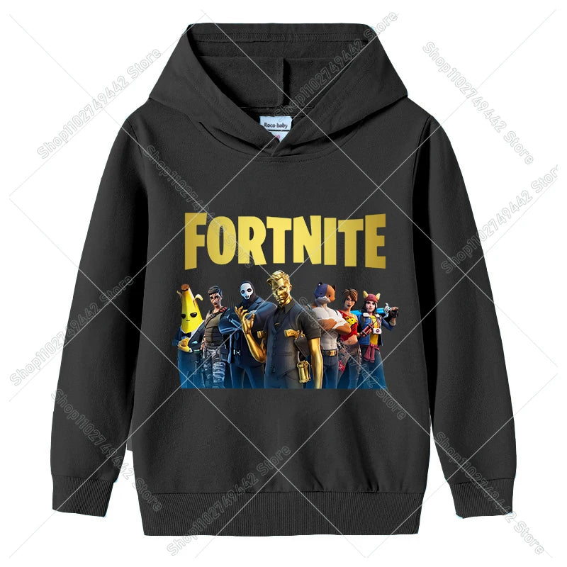 Fortnites Child Hoodies Autumn Hooded Sweatshirt for Boy Girl Thin Tracksuit Long Sleeve Pullover Tops Sportswear Kids Clothes