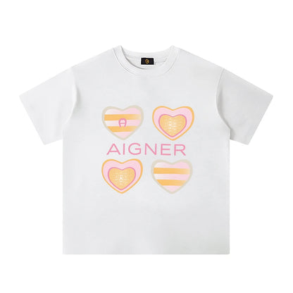 Girls' T-shirt, pure cotton summer new fashion short sleeved T-shirt, baby girl children's T-shirt, luxurious design sportswear
