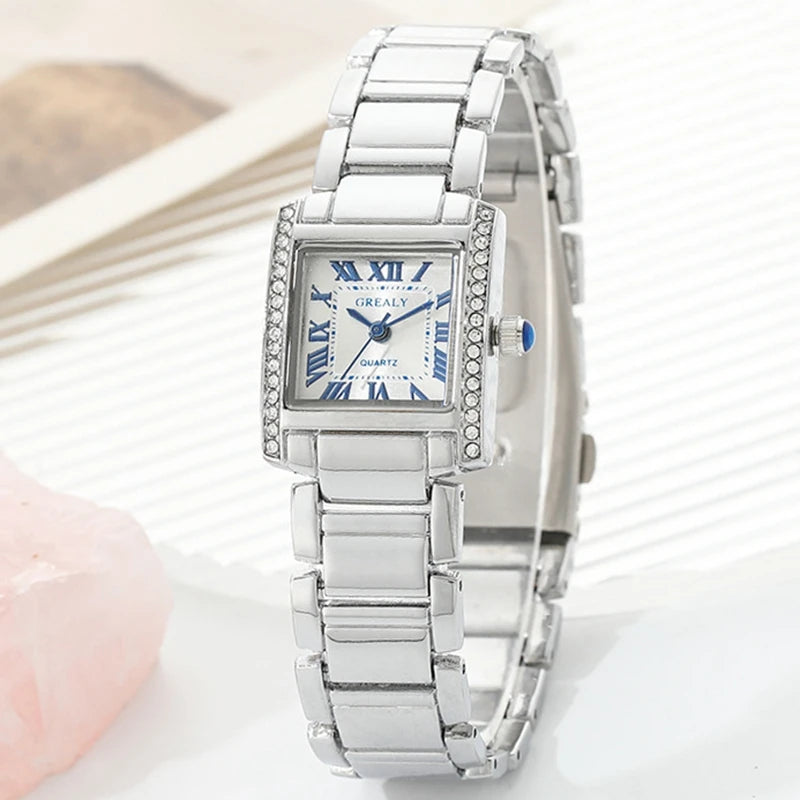 New Fashion Roman Scale Women Watches Luxury Ladies Wristwatch Quartz Watch Rhinestone Men Women Watches Relogio Feminino Clocks