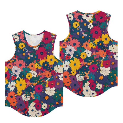 Men Vests Trendy Tropical Monstera Printed Breathable Beach Artistic Essential Tank Top Activewear Sports Oversized Clothing