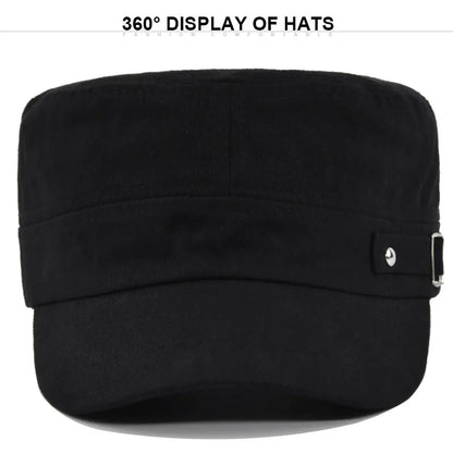 Hat Men's Flat Military Hat Is Simple And Versatile, Middle-Aged Hat Spring And Autumn Duck Tongue Casual Fashion New Style