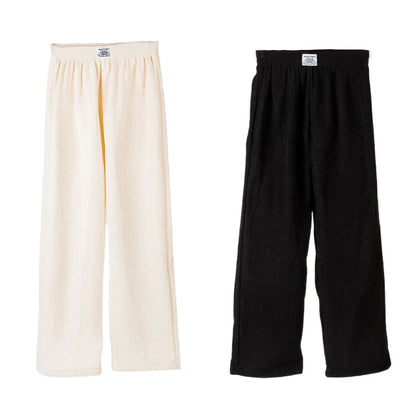 Girls Pants Autumn Winter Warm Trendy Children's Corduroy Casual Straight Trousers Kids Slimming Wide Leg Pants 4-14Years Old