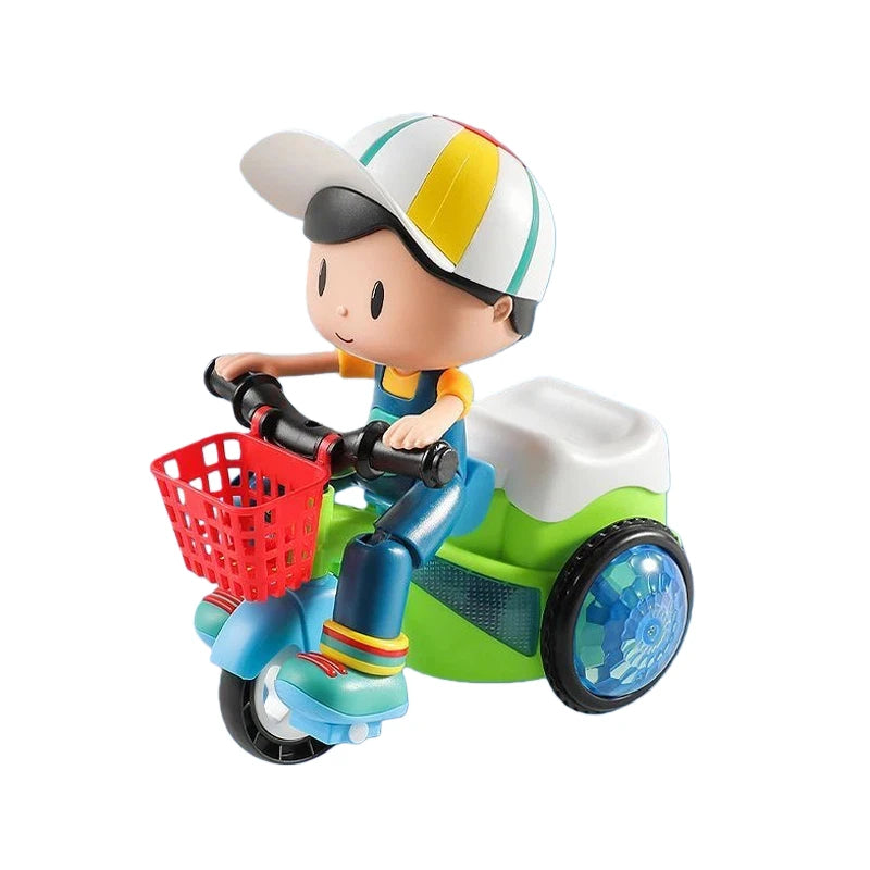 Big Head Boy Three-Wheel Toy Car Stunt Rotation with Colorful Sound And Light Baby's Favorite Holiday Gift for Kids