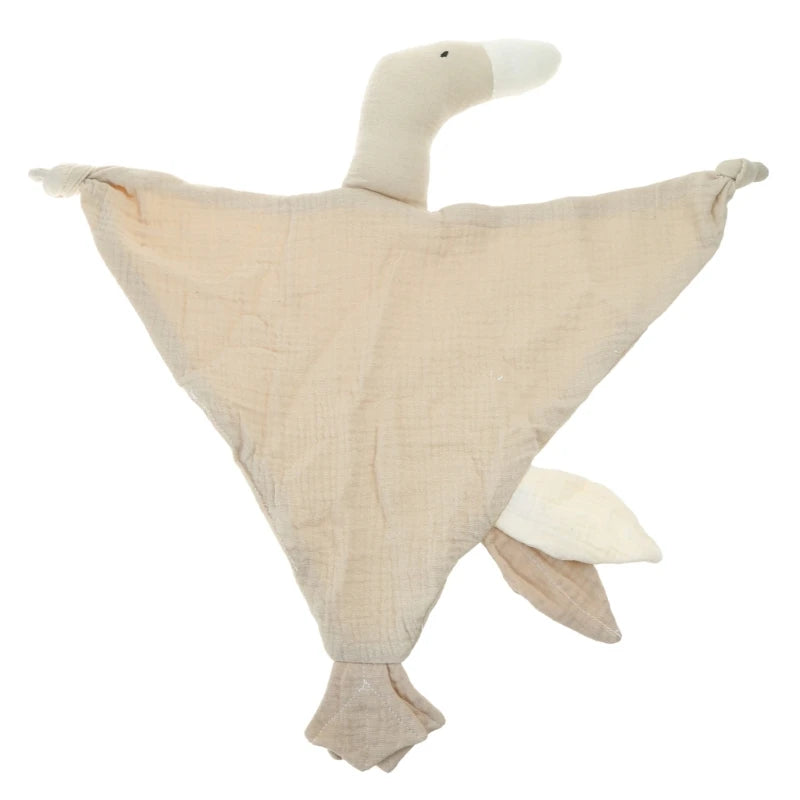 Stuffed Goose Baby Towel Cotton Baby Sleeping Cuddling Security Blanket Newborn Soothe Appease Towel Kids Face Towel Washcloth