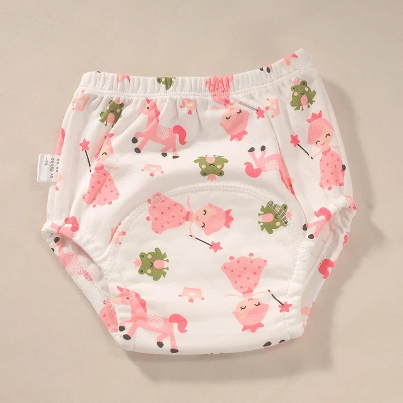 Baby Waterproof Reusable Training Pants Cute Cotton Baby Diaper Infant Shorts Nappies Panties Nappy Changing Underwear Cloth New