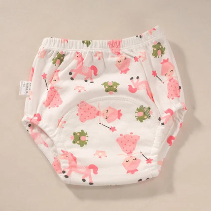 Baby Waterproof Reusable Training Pants Cute Cotton Baby Diaper Infant Shorts Nappies Panties Nappy Changing Underwear Cloth New