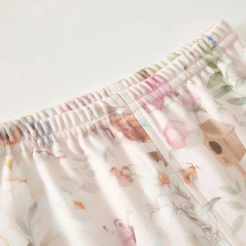 Baby Pajamas Spring and Summer Long-Sleeved Set Home Clothes Separate Children's Underwear Air-Conditioned Clothes Thin Style for Girls and Boys Pure Cotton