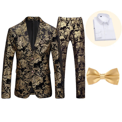 2026 Men's Suit Two Piece Sets Single-breasted Blazer Jackets and Pants Wedding Suits for Men Party Banquet Tuxedo Dress Outfits