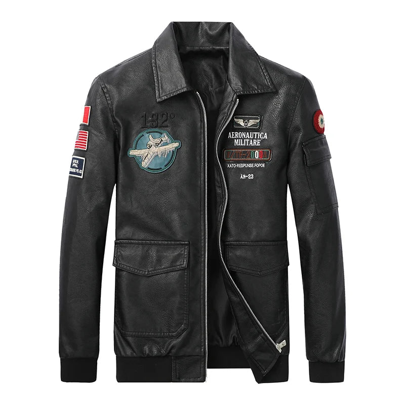 Man Leisure Fashion Locomotive Coats New Leather Clothing Jacket Spring Autumn Windproof Simplicity Keep Warm Coat Tops Man