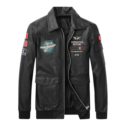 Man Leisure Fashion Locomotive Coats New Leather Clothing Jacket Spring Autumn Windproof Simplicity Keep Warm Coat Tops Man