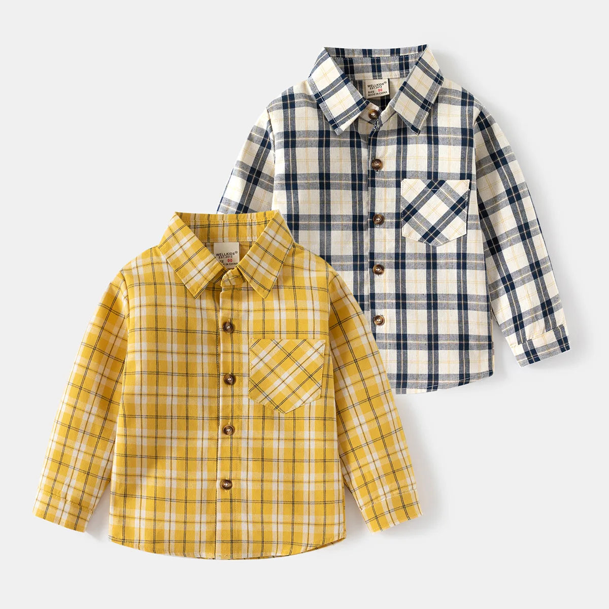 Quality Plaid Shirts for Boys Cotton Toddler Kids Tops Long Sleeve Spring Autumn Children's Clothes
