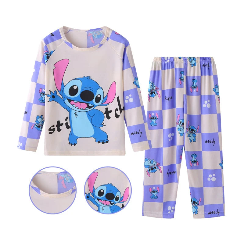 New Girls Pajamas Anna Elsa Clothing Sets Kids Long Sleeve +Pant 2Piece Children Home Clothing Girl Nightgown