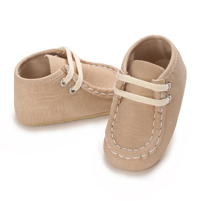 Classic Casual  Baby Shoes for Boys 0-1 Year Old Lace-Up Spring Autumn Soft Sole Comfortable Casual Walking Shoes