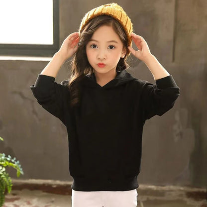Boy Girls Clothing Hoodie tops Suitable age 3-12 Children's Sweatshirt fashion Pink black white red yellow spring autumn coat