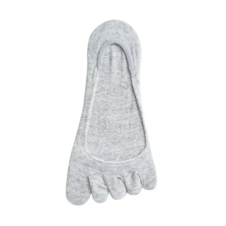 1 Pair Five Finger Solid Color Toe Socks For Girls Gift Summer Thin Toe Socks Shallow Mouth Anti-Skid Invisiable Low Cut Sock
