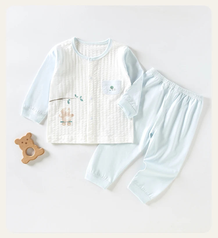 Baby Underwear Set Pure Cotton Summer Baby Split Pajamas Children's Home Clothes Light and Breathable