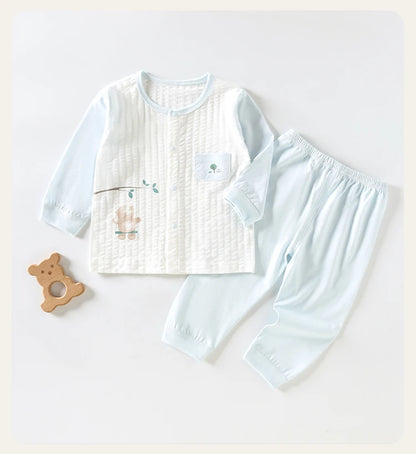 Baby Underwear Set Pure Cotton Summer Baby Split Pajamas Children's Home Clothes Light and Breathable