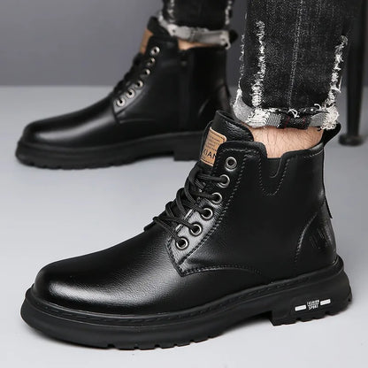 Men's shoes 2025 new autumn and winter men's boots youth high top casual men's shoes trend British style big yellow boots