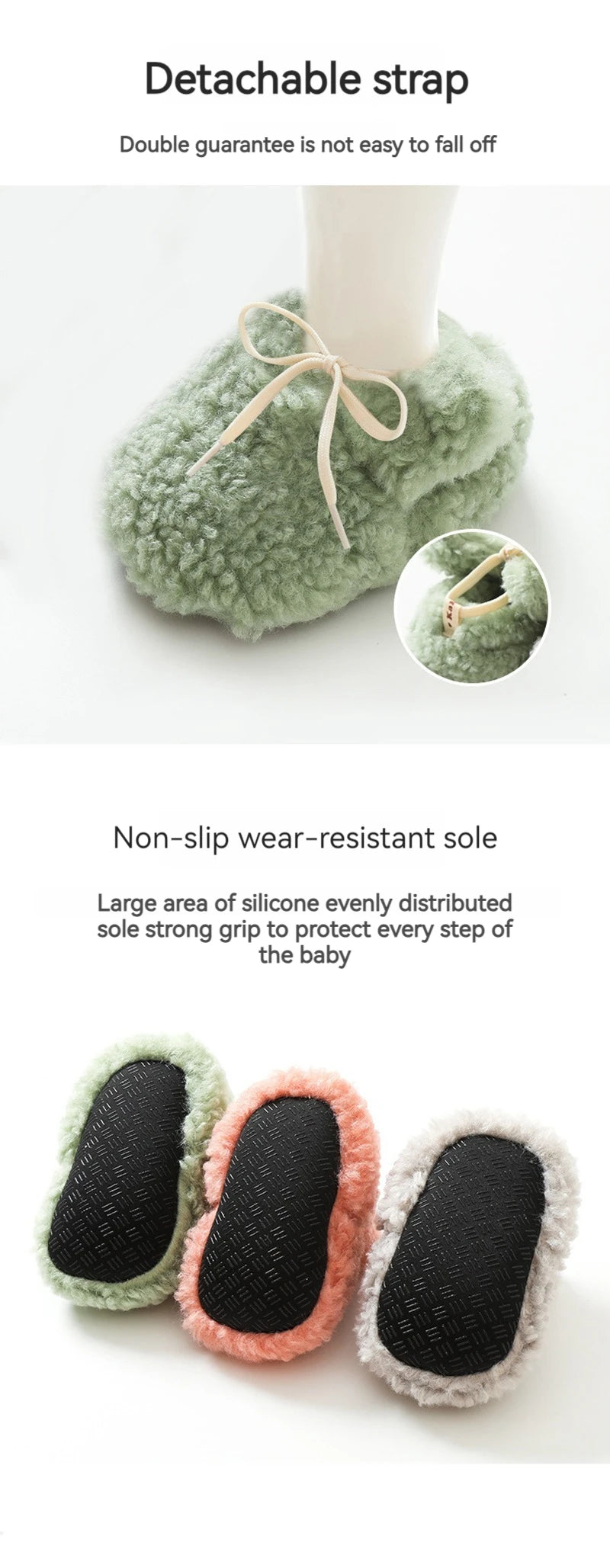 Baby Shoes Winter Baby Boy Girl Booties Fluff Soft Toddler Shoes First Lamb Cashmere Anti-Slip Warm Newborn Infant Crib Shoes