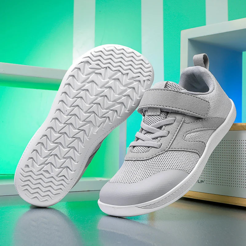 Children's Sports Shoes For Boys And Girls Simple Breathable Wide Barefoot Shoes Lightweight Non-slip Children's Walking Shoes