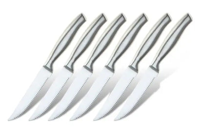 4/6/8 Pcs Steak Knife Set Stainless Steel Blade Kitchen Knives Seamless Handle Sharp Dinner Knife Meat Cutter Dinnerware Set