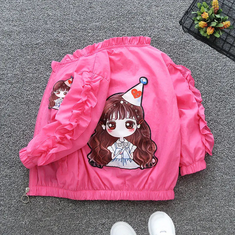 Pu Girls Teens Jackets Girl Kids Classic Collar Coats Teen Windbreaker Clothing Children's Outerwear 3-12 Years Girls Jackets
