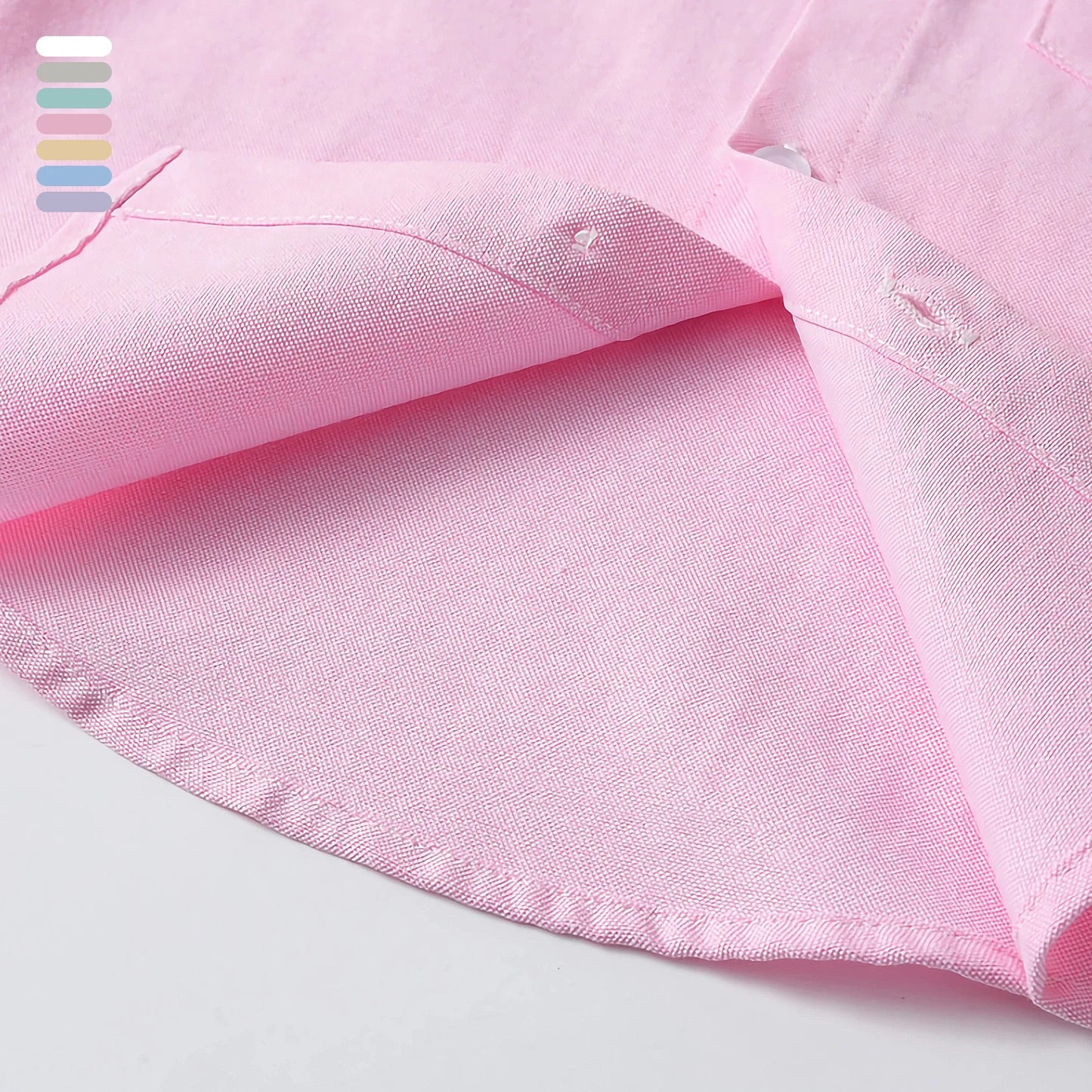 Girls' School Uniform,Long/Short Sleeve Blouse,Single Breasted High Collar Boys Shirts,Formal Kids Button-Down Gentleman Tops