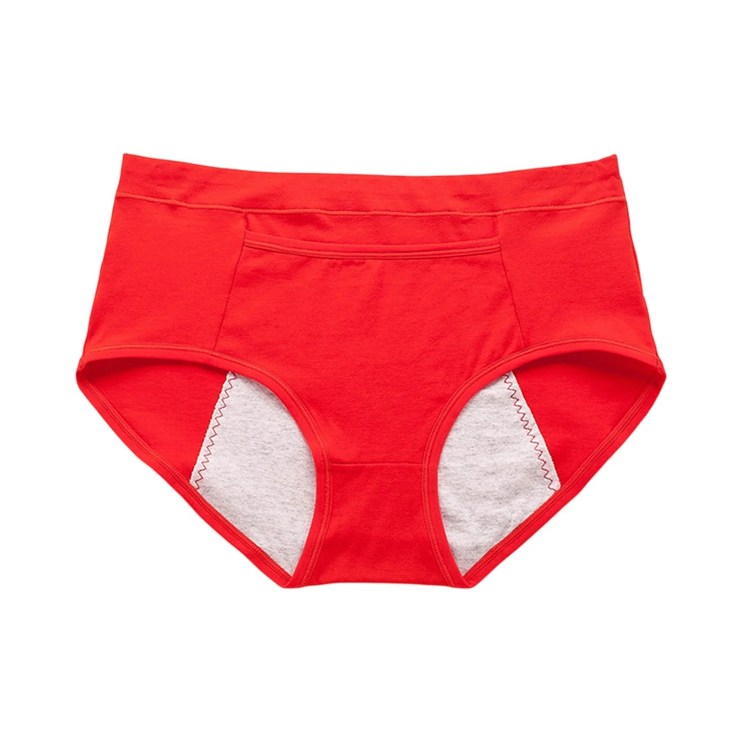 High Waisted Elasticity Underwear Breathable Period Underwear Solid Color Sanitary High Waisted Underwear For Women
