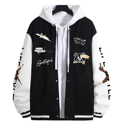 Men's Jackets Coat Spring Autumn Casual Long Sleeve Golf Wear Men Baseball Jacket Fashion Printed O-neck Windbreaker Men's Coats