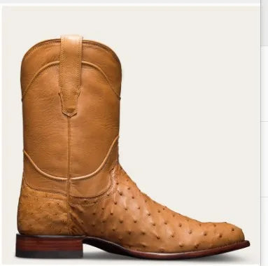 Men's Boots 2025 New Product Outer Low Heel Round Head 38-48 Men's Low Barrel Knight Boots