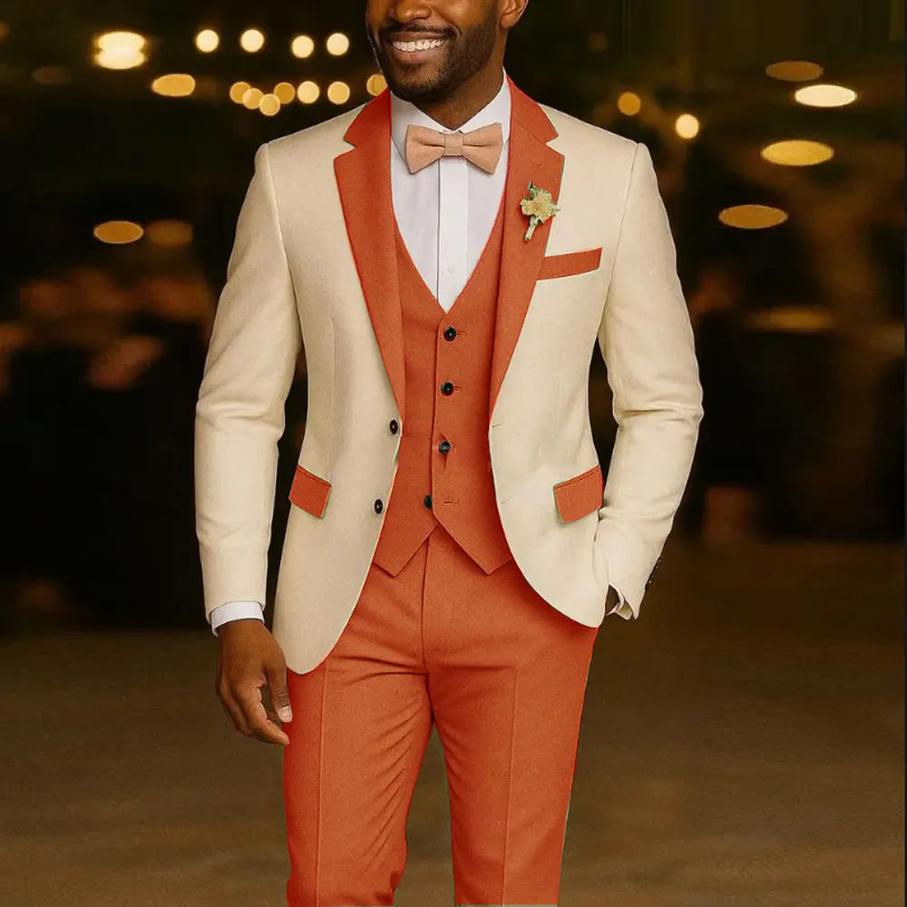 Men's Suit Costumes 3 Pieces Blazer Light Green Vest Pants Wedding Tuxedos Formal Male Suit for Wedding Groomsmen Prom
