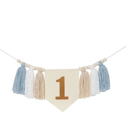 Baby Boy Girls First 1st Birthday Party Decorations Backdrop Wall Hangings Decorative for Kids Bedroom Nursery Wall Decor