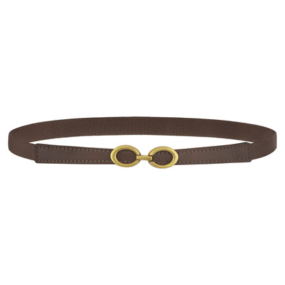 SISHION Summer Fashion Women Belts SH024 PU Leather Thin Elastic Waist Belt Slim Waistband Black Camel Coffee Plus Size