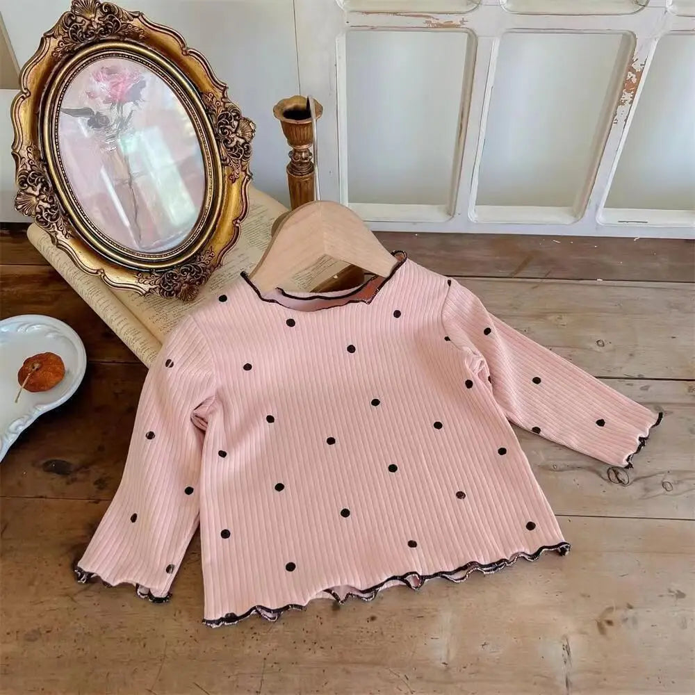 New Girls' Pajamas Homewear Children's Long-Sleeved Ice-Silk Pajamas Two-Piece Wood Earring Set Air-Conditioning Suit Suit