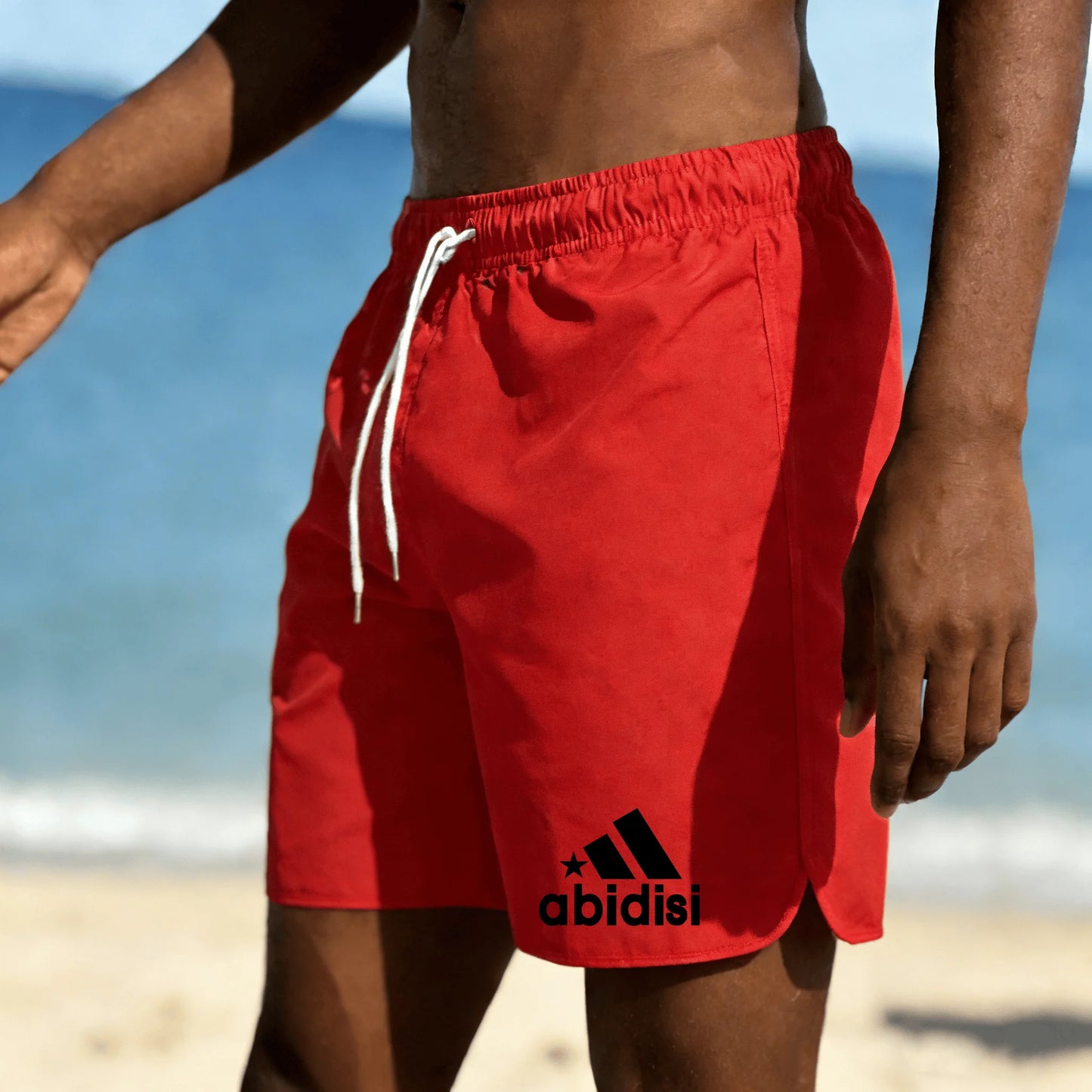 Men's summer beach swimming shorts are fashionable, breathable, fast drying, and comfortable shorts