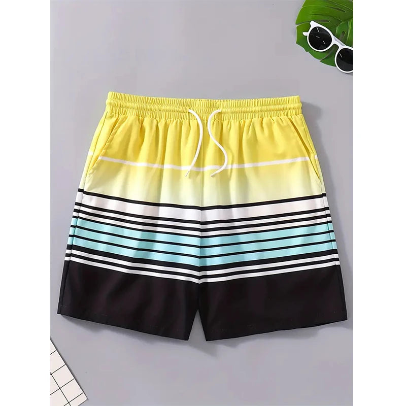 Men's beach pants for street casual wear 3D printed short pants for summer breathable beach swimming pants for fitness shorts