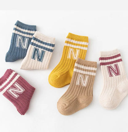 3 Pairs Baby Socks Kids Cute Newborn Boys Socks Toddler Girl Children Anti Slip Sock Cotton Infant Accessories Clothes for 0-5y