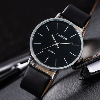 Women's Watches Simple Style Watch Fashion Metal Round Dial Analog Quartz Watch for Men Women Minimalist Watch Quartz Clock