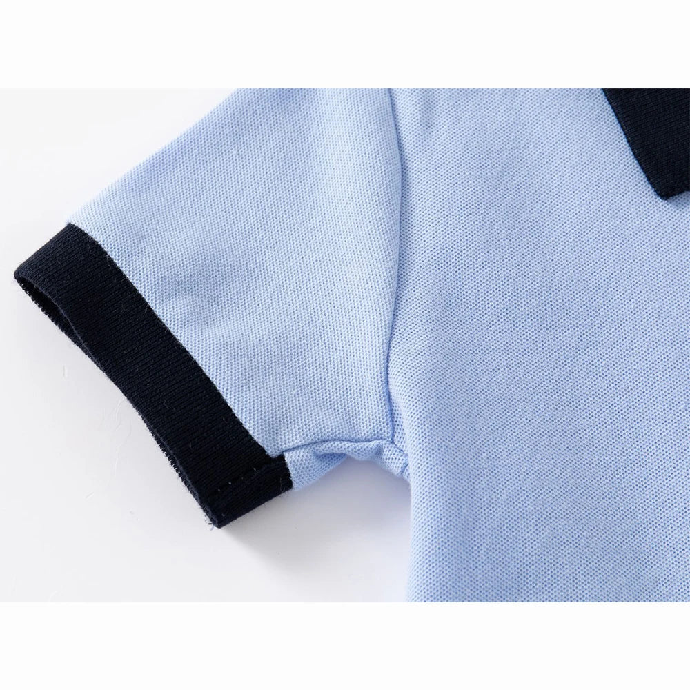 Baby Boy Clothes Summer Short Sleeve Children's Polo Shirts Toddler Kids Cotton T-shirts Boys Lapel Cartoon Tees Kids Sport Tops