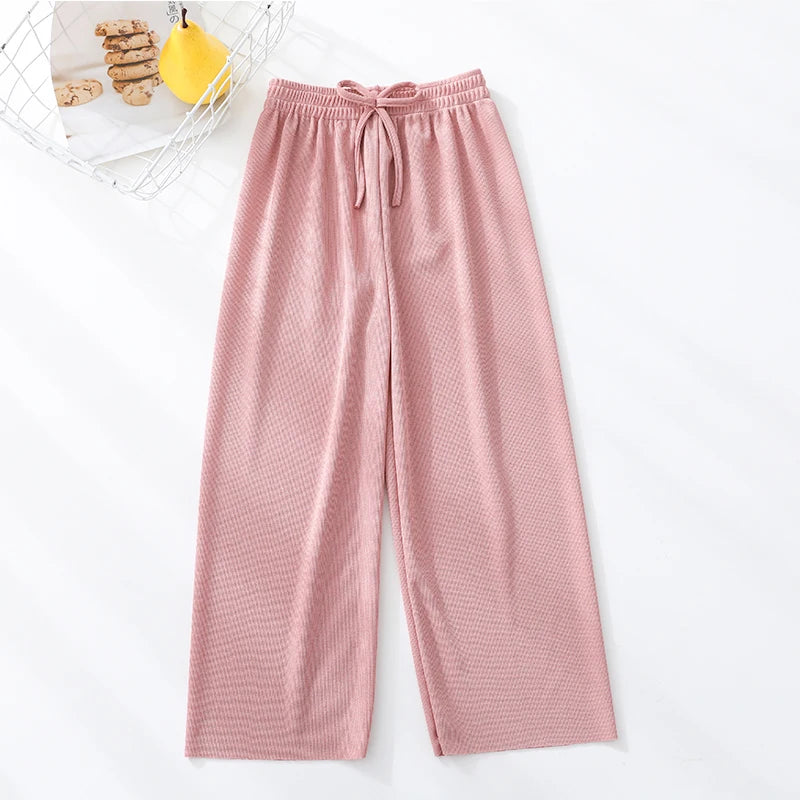 Kids Clothes for Teen Girls Pink Pants 2 To 12 Year Fashion 2022 Summer Green Casual Wide Leg Pants Children Loose Cool Trousers