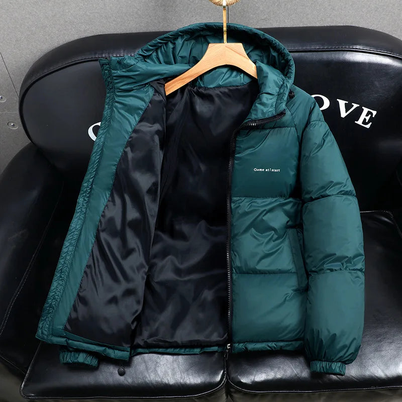 New winter cotton coats for men  warm fashionable trendy hooded cotton jackets for young people casual cotton coats for men