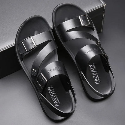 Men's Summer Fashion Comfortable Beach Shoes Dual-Wear Slip-On Soft Bottom Anti-Slip Trendy Sandals-HX2024