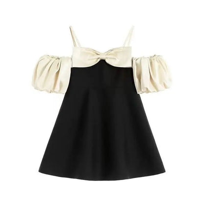 Young Girls New Design Dresses Two Ways To Wear Clothes 2025 Fashion Elegant Bow Patchwork High Grade Teen Girls Dress 5-14Years