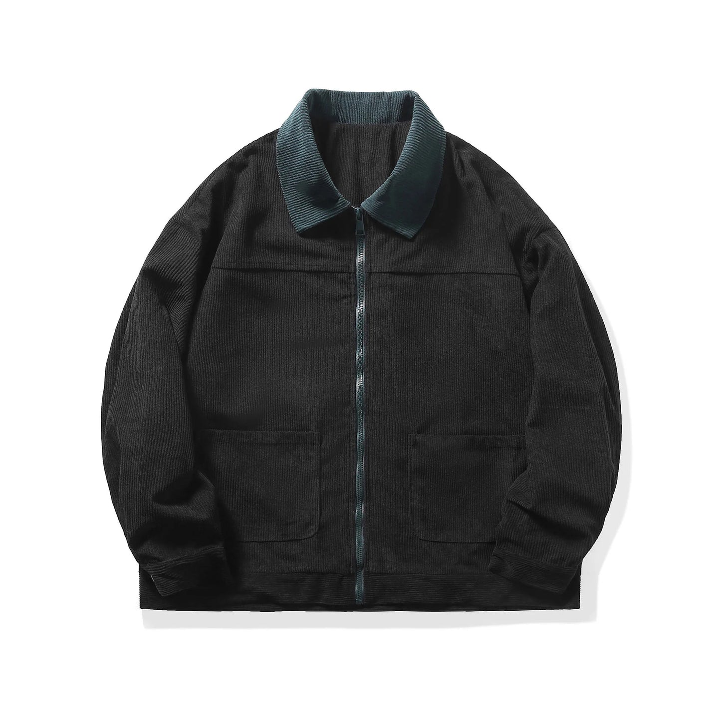 Men Coat Spring Autumn Contrast Color Turn Down Collar Male Outerwear Long Sleeve Pocket Loose Breathable Casual Man Jacket