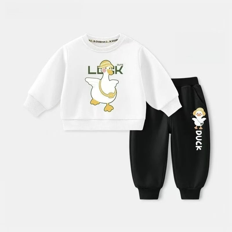 Baby Girl Clothes Set Autumn Kid Printed Sweatshirts Pullover Top and Pants 2pcs Suit Children Boys Fashion Tracksuits Outfits