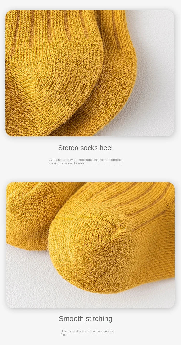 3 Pairs Baby Socks Kids Cute Newborn Boys Socks Toddler Girl Children Anti Slip Sock Cotton Infant Accessories Clothes for 0-5y