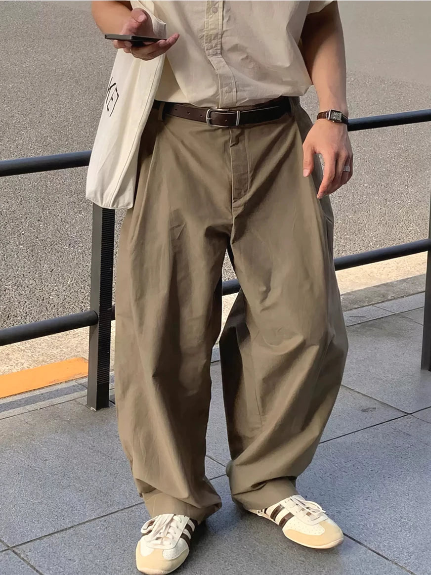 American Cityboy Loose Fit Straight Leg Men's Casual Pants Comfortable Durable Workwear Trousers Fashionable Loose Sensation